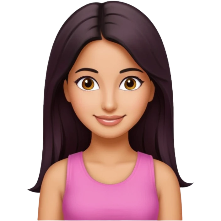 ipretty bratz emoji of katrina kaif wearing a pink top emoji