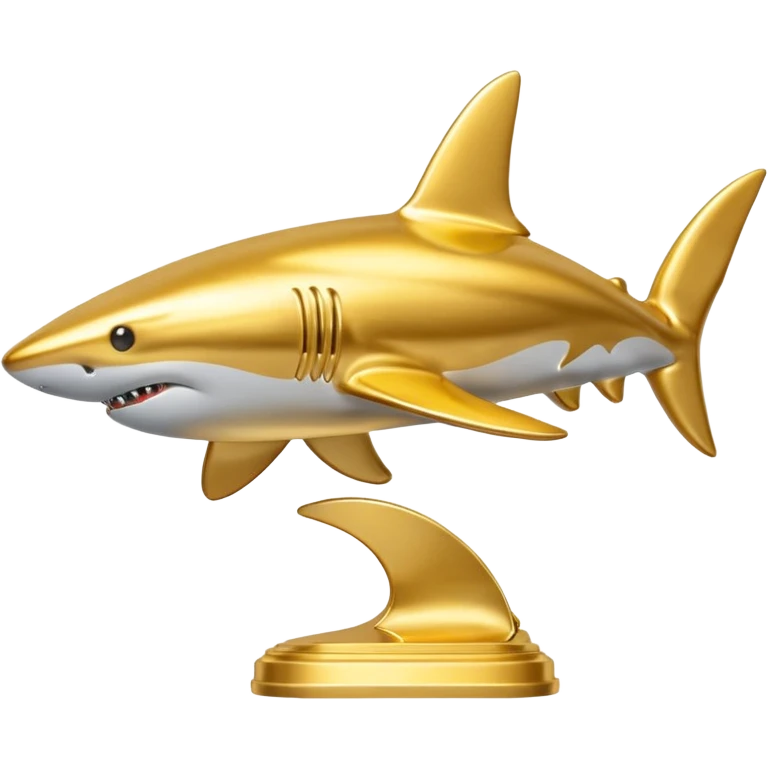 golden shark statue emoji