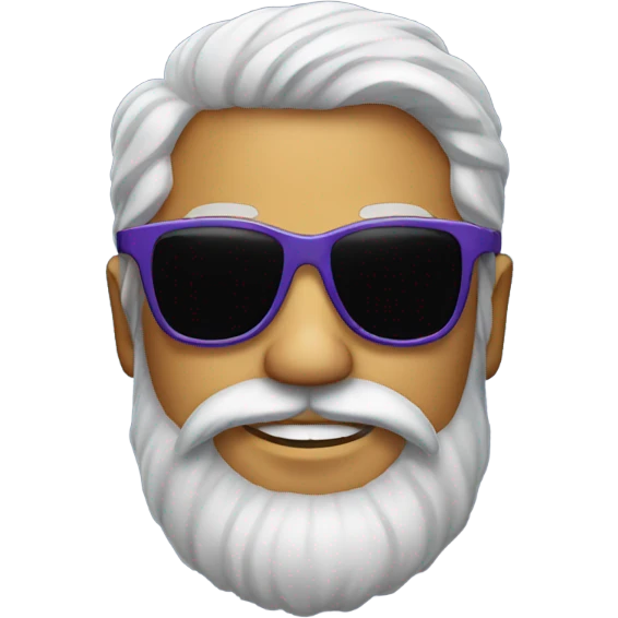 A man with a rainbow beard and sunglasses  emoji