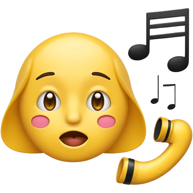 emoji whistling with music notes coming out its mouth and side-eyeing emoji