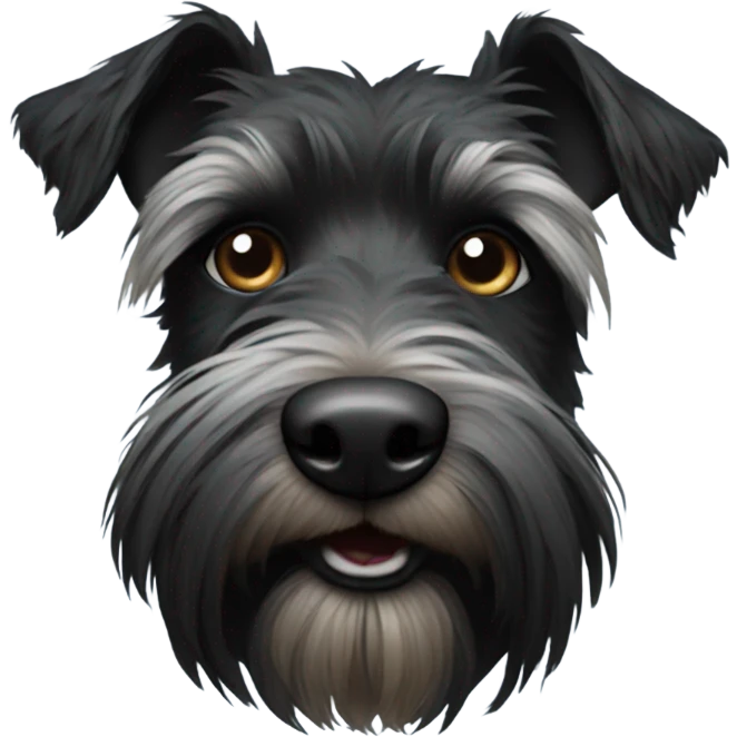 A scruffy black terrier emoji