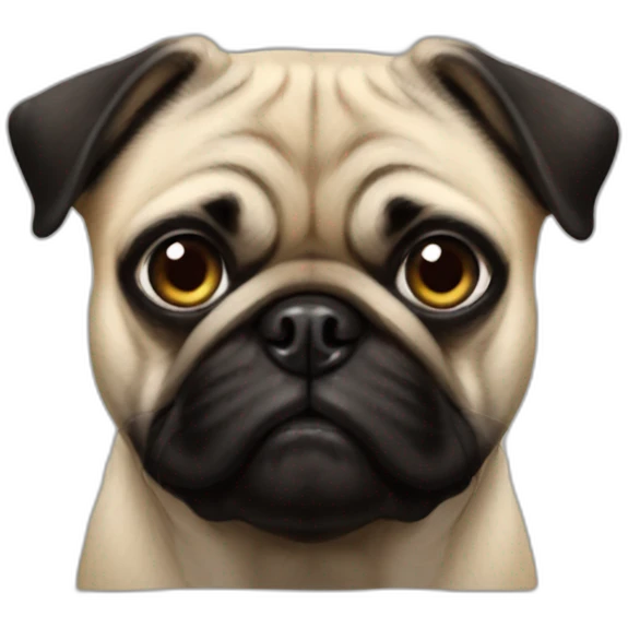 macron as a pug emoji