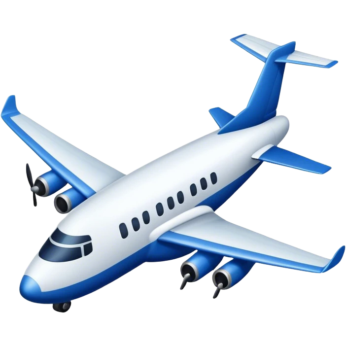 white and dark blue plane emoji