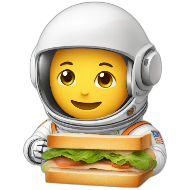 Astronaut sandwich emoji