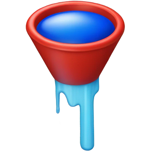 red and blue emoji