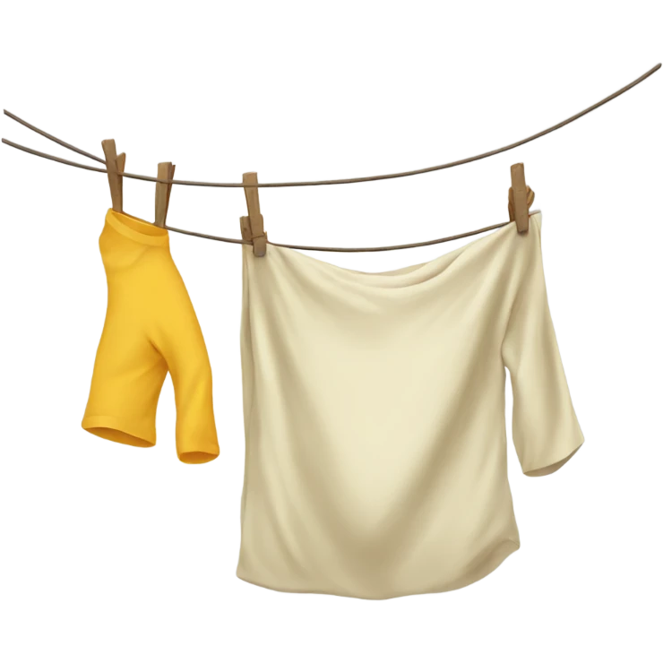 Hanging laundry emoji