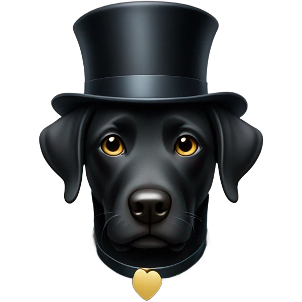 Black lab wearing a top w emoji
