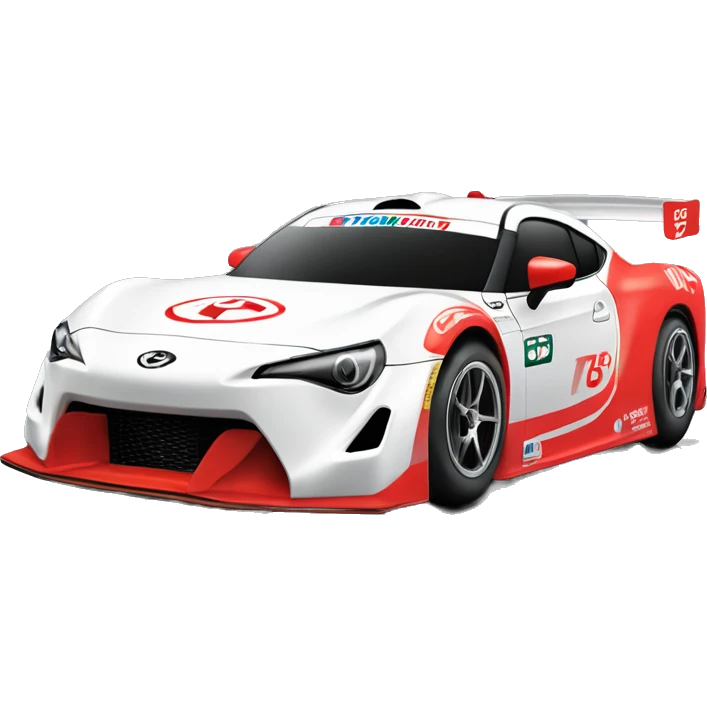 Radio Controlled Toyota 86 shaped like a Formula One race car with exposed wheels  emoji