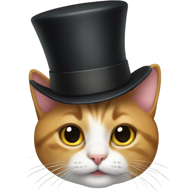 cat wearing a top hat emoji