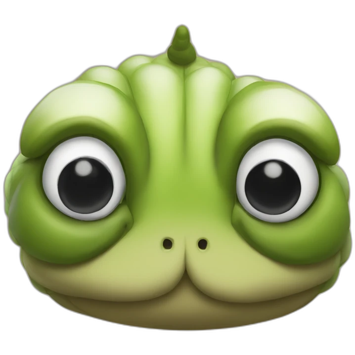 caterpillar on goose's head emoji