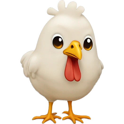 Chicken butt emoji