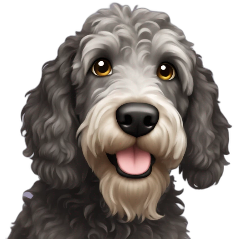 merle black labradoodle emoji