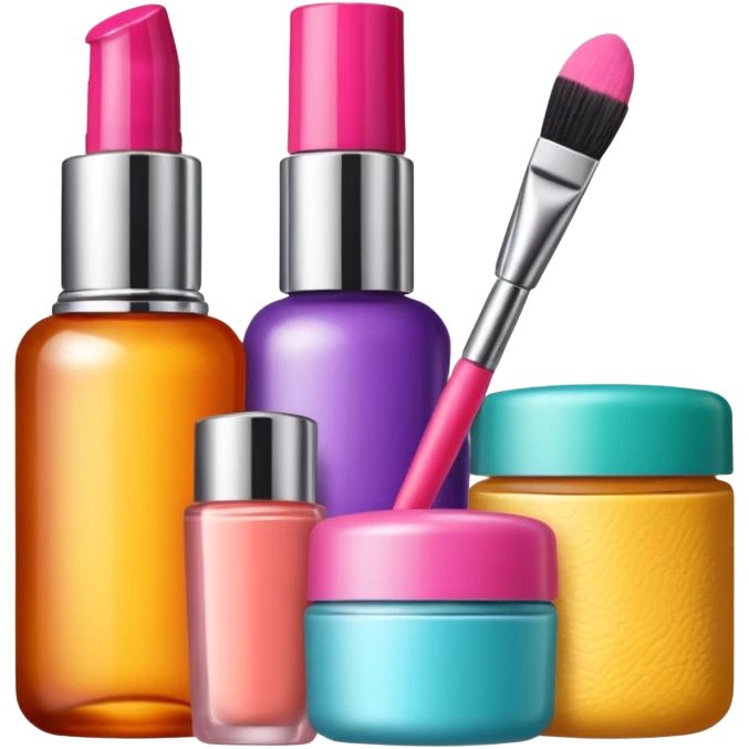 five cosmetic products emoji