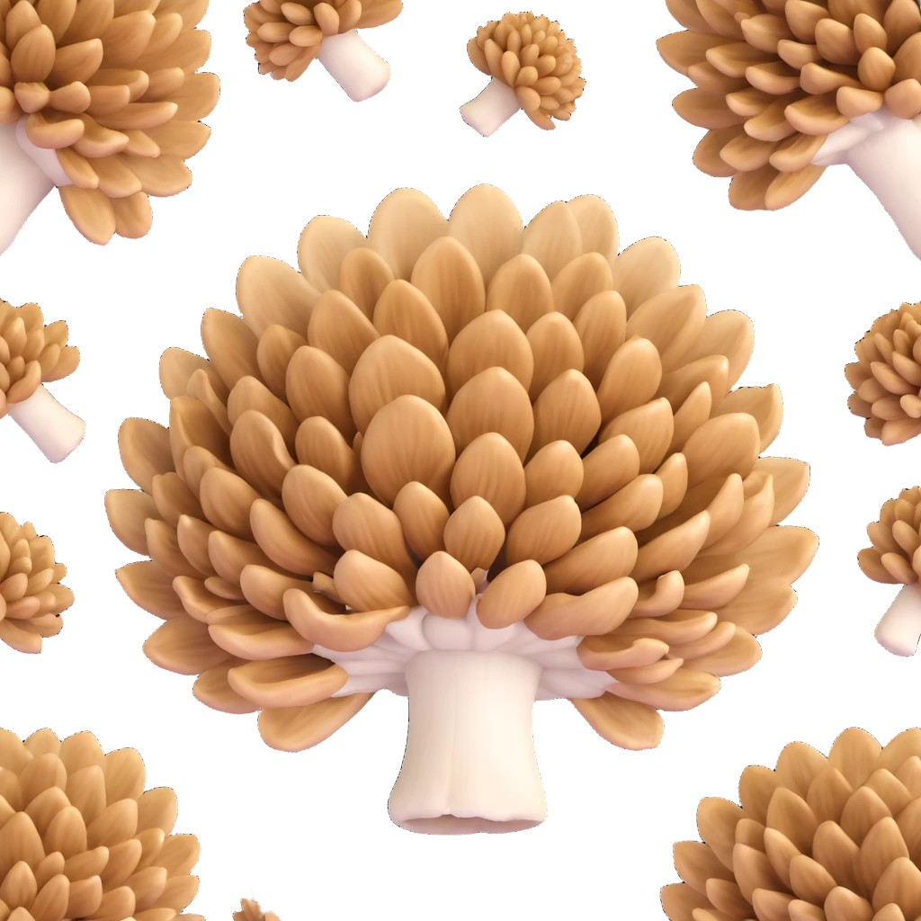 maitake hen of the woods mushroom cluster emoji
