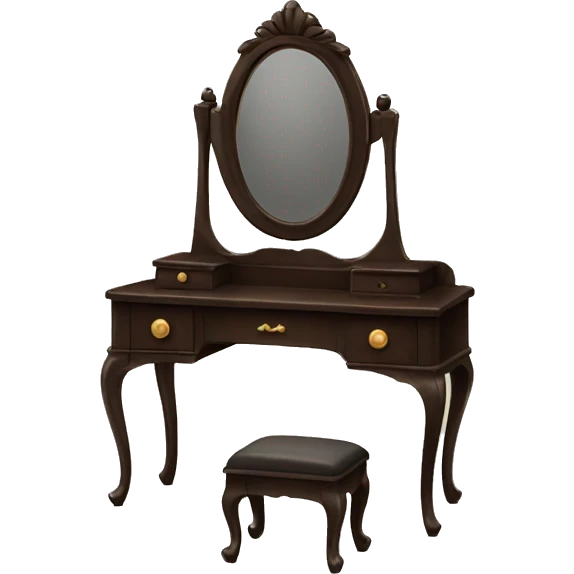 Dark brown Vintage vanity emoji