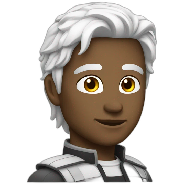super cool hero white emoji