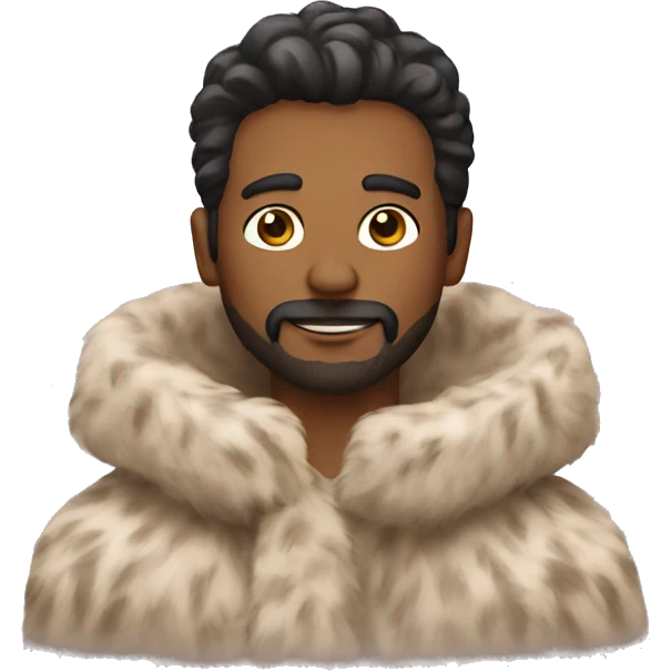 man fur coat emoji