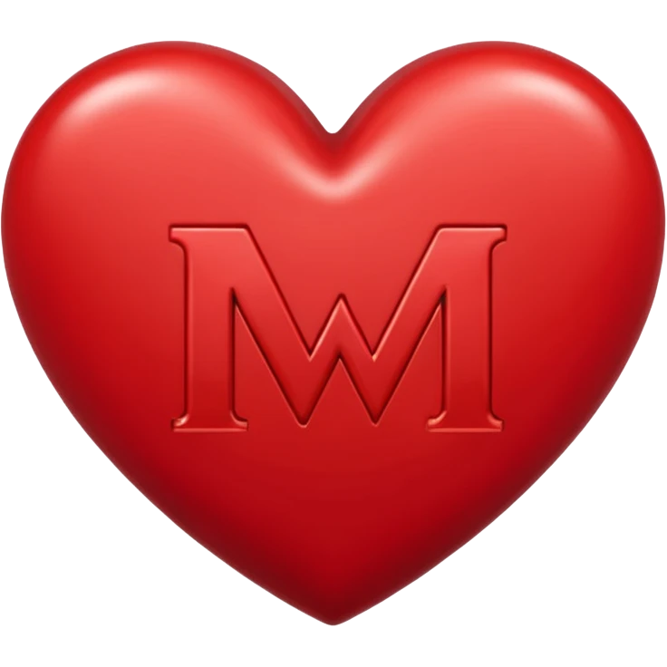 the letters M + V, in a heart  emoji