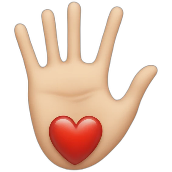 Cœur avec main emoji