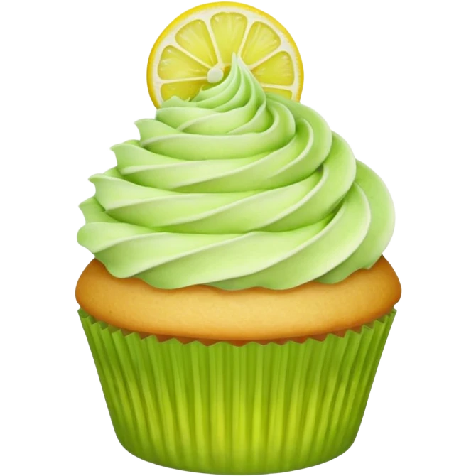 Lemon & lime cupcake  emoji