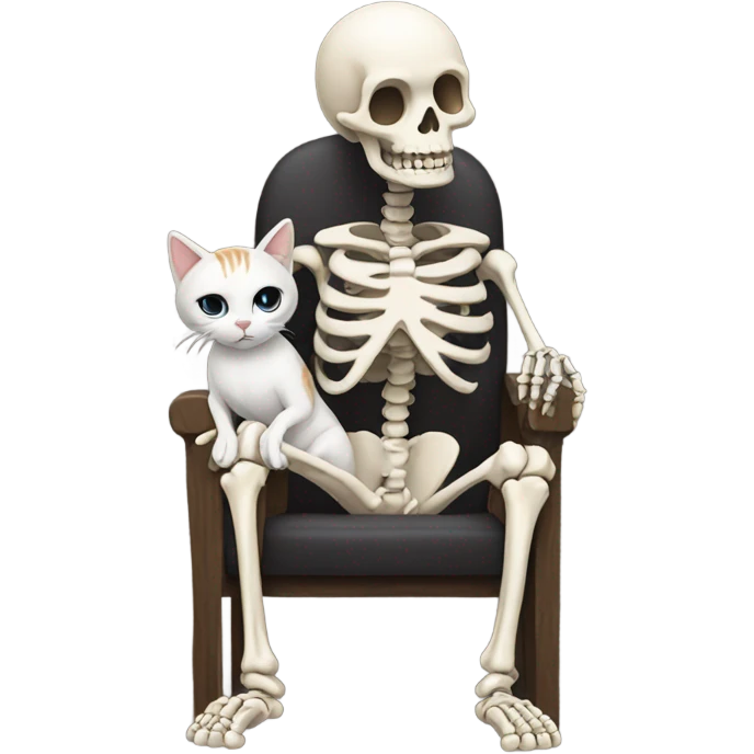 Skeleton with the cat emoji