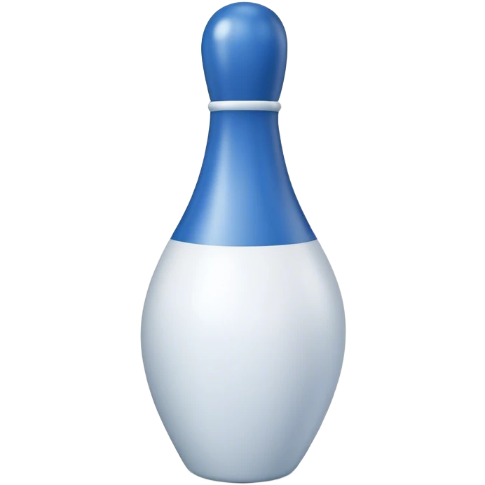 Blue bowling pin emoji