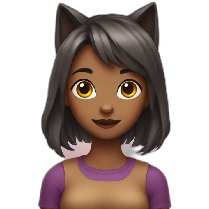 Cat girl emoji
