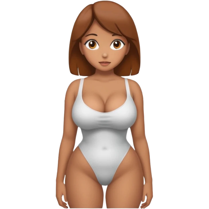 Anime style body of boobs and big butt brown girl emoji