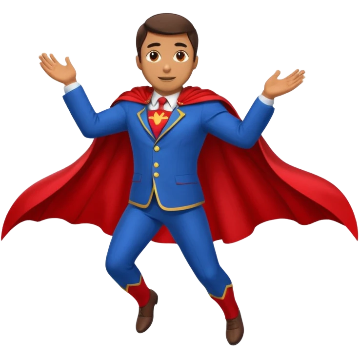 man flying in the sky emoji