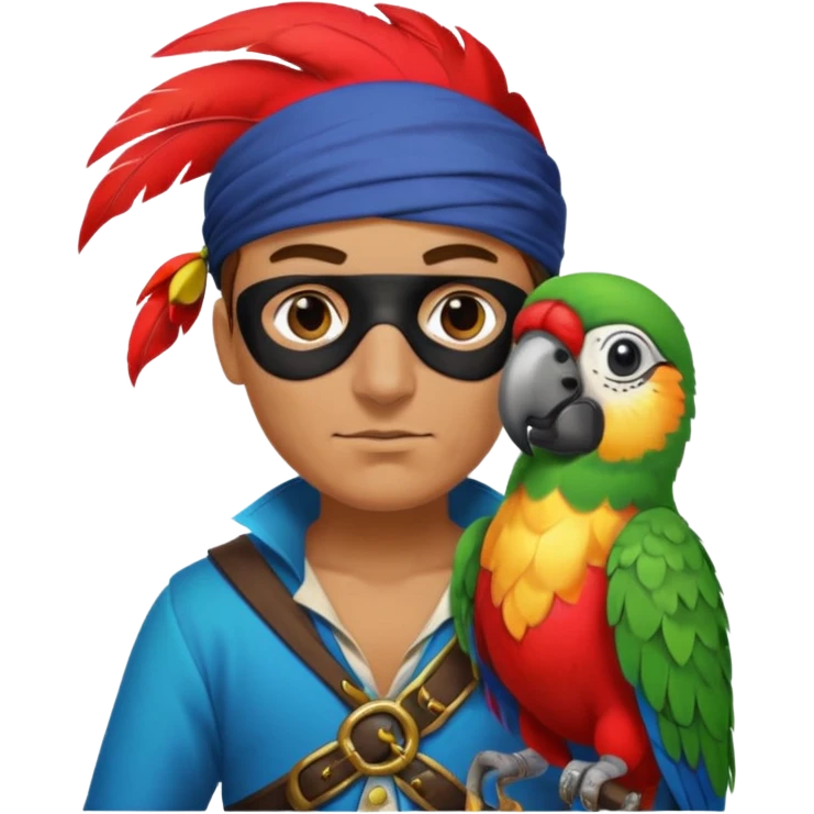pirate and parrot emoji