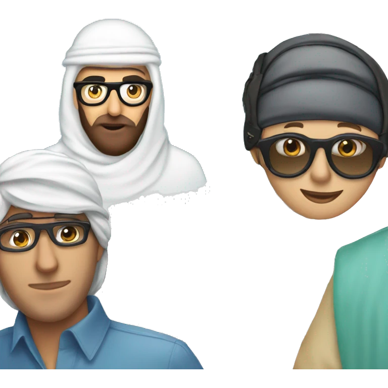 FaceTime An Arab with a MacBook and aviator glasses
 emoji