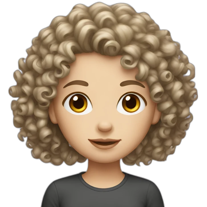 curly hair white girl emoji