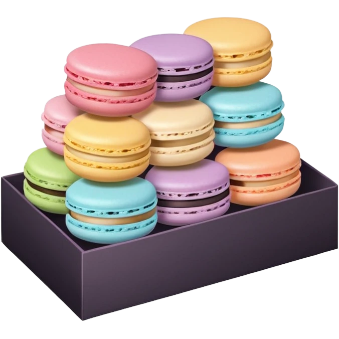 a box of single line of macaron



















 emoji