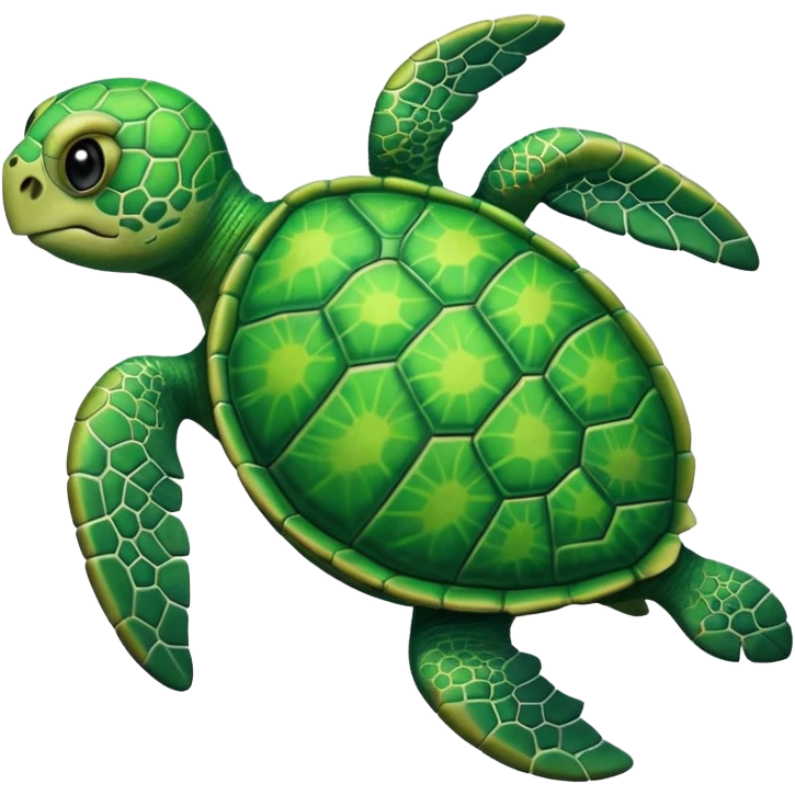 sea turtle, apple emoji style emoji