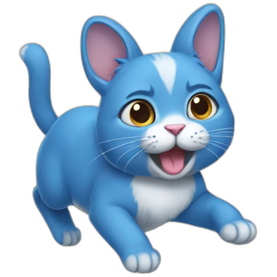 blue rabbit cat emoji