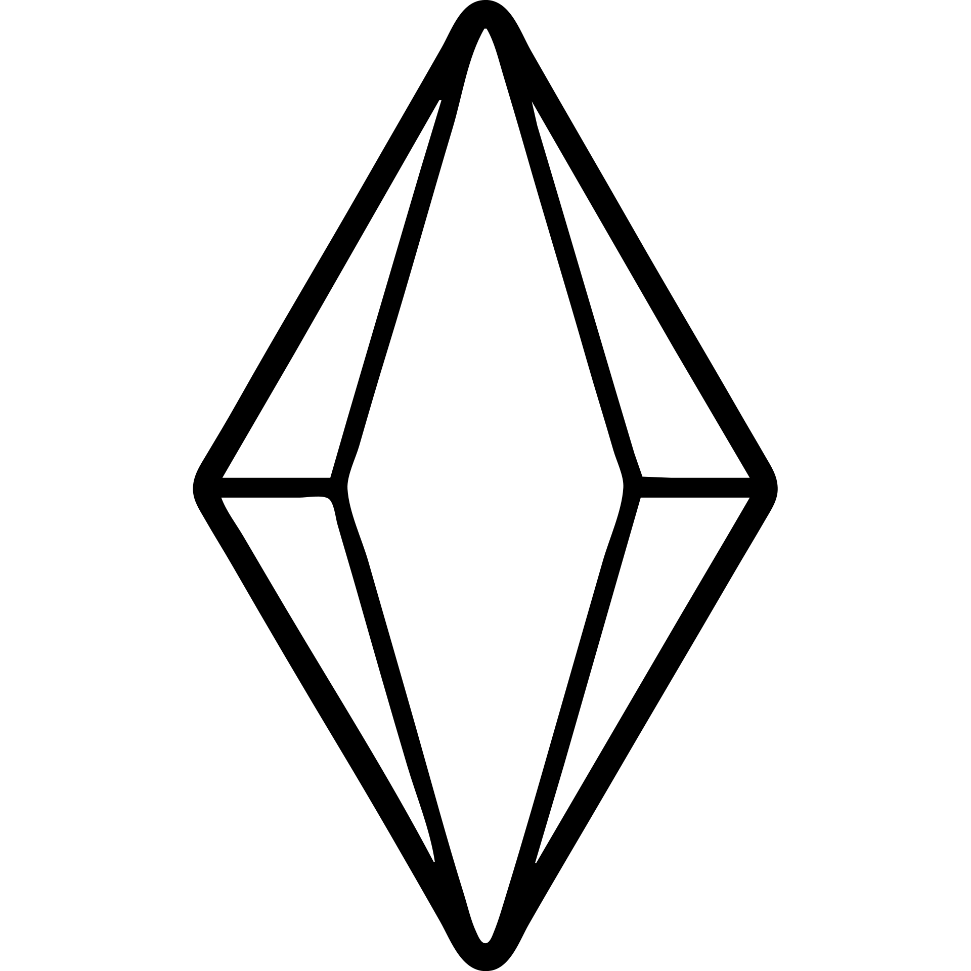 outlined orange The Sims diamond (Plumbob) icon with no fill emoji