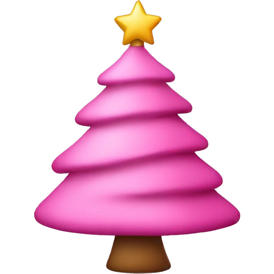 Pink Christmas tree  emoji