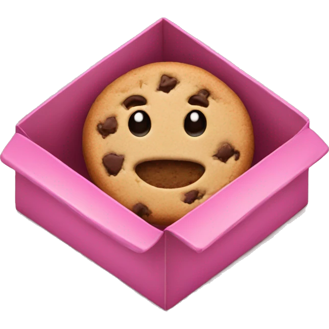cookie in a pink box emoji