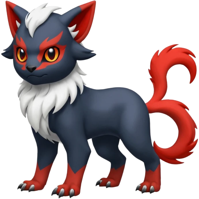 Absol-Litten-Fakémon-hybrid-creature (full body)  emoji