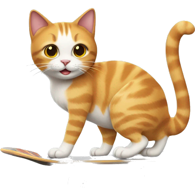 Cat on a skateboard  emoji
