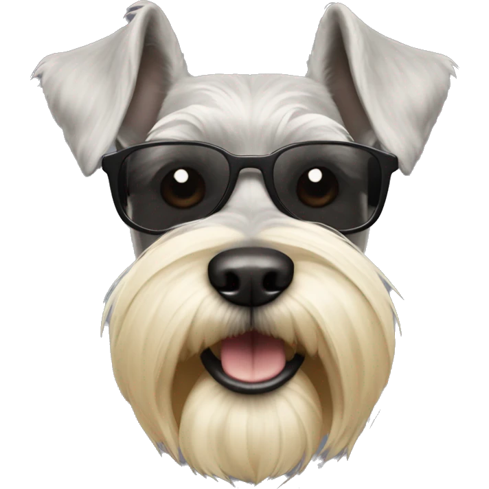 Blonde Schnauzer with sunglasses emoji