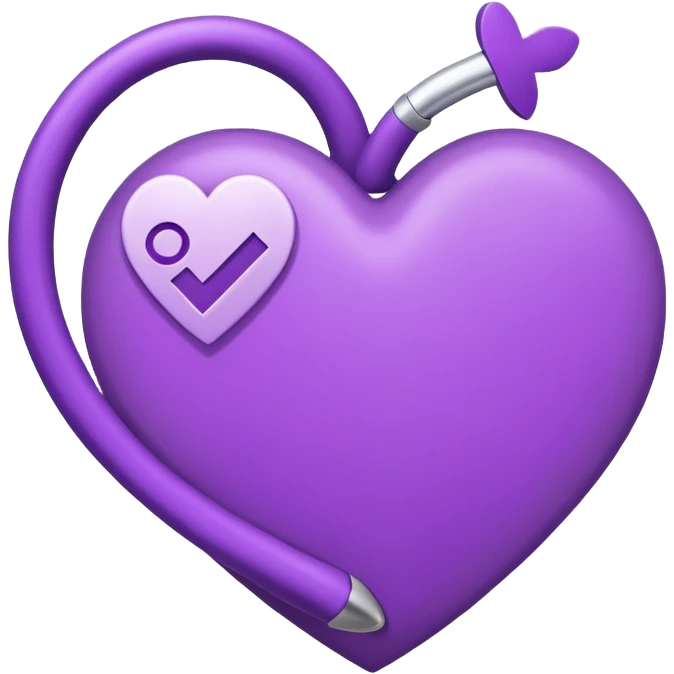 checklist purple heart emoji emoji