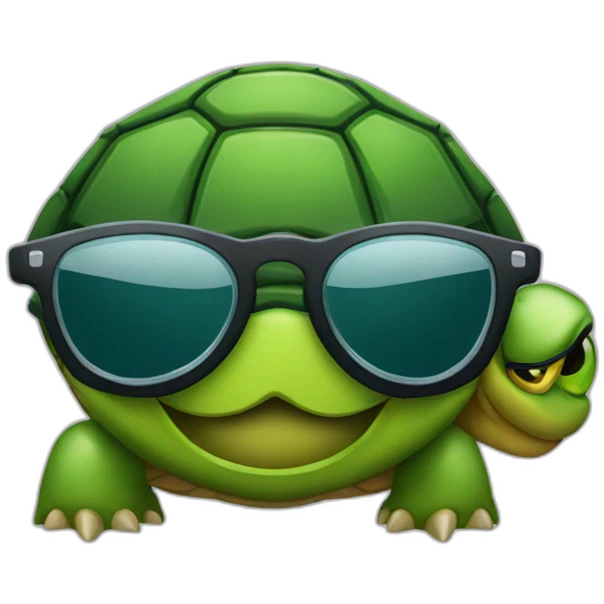 Tortuga con gafas emoji
