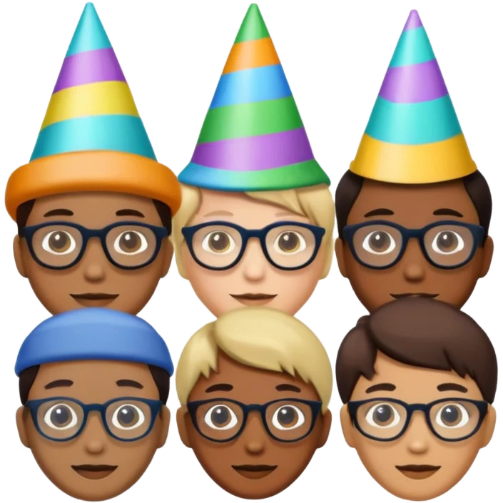 pand with party hats and opticals emoji