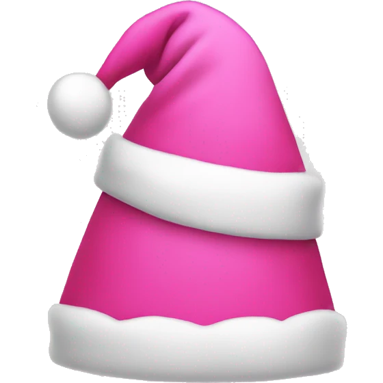 Pink Christmas hat emoji
