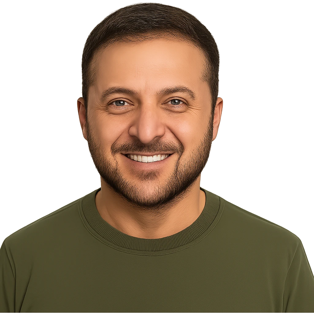 Zelensky smile more realistic emoji
