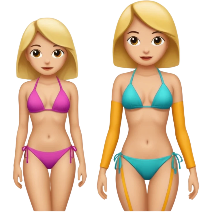 a girl wearing a bikini but too sexy emoji