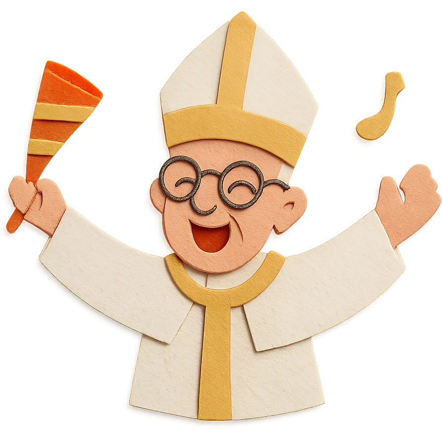 pope partying emoji