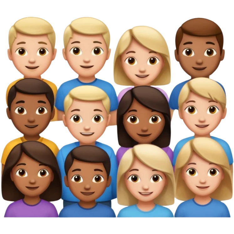 Kids turning around emoji