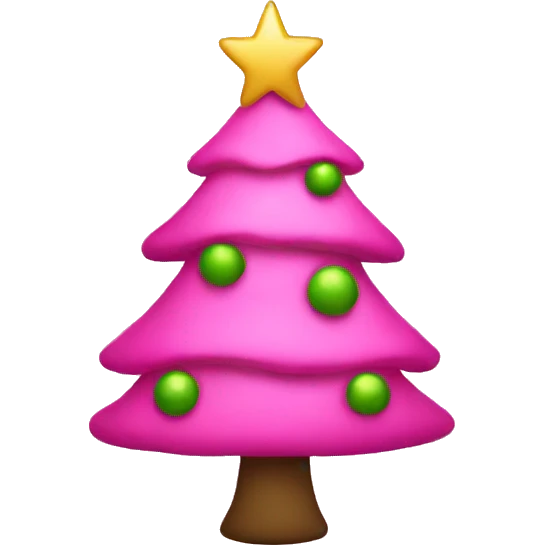 Christmas tree pink emoji